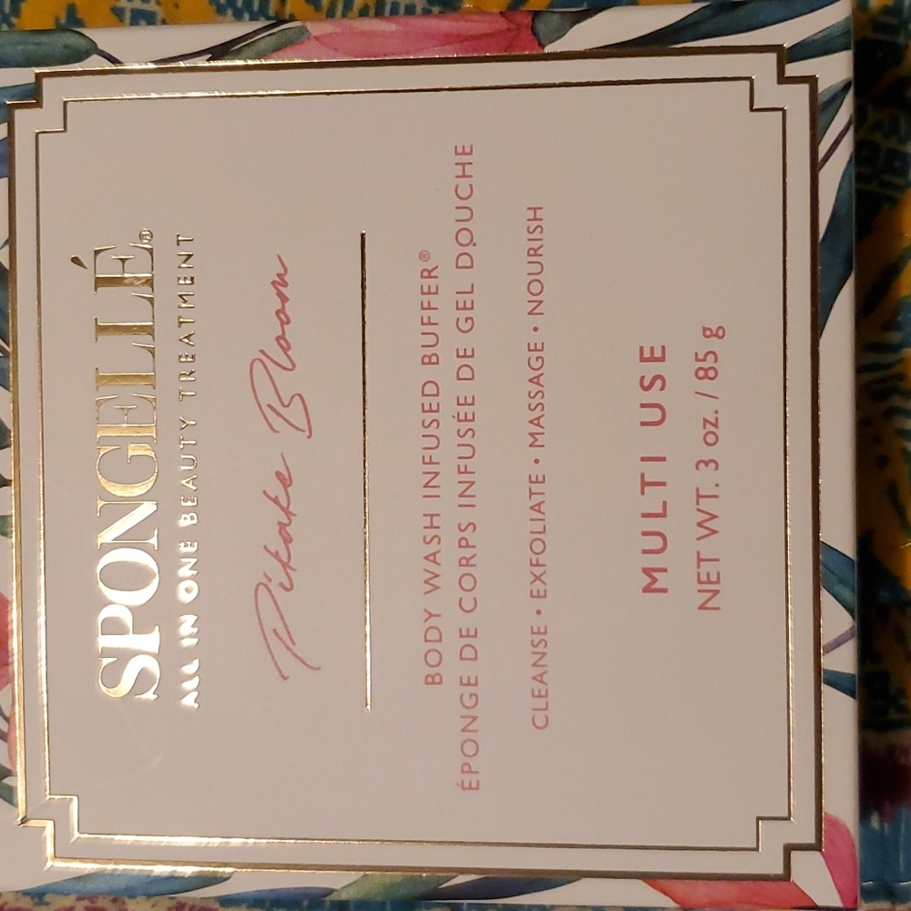 NIB Spongelle-All in One Beauty Treatment, 3oz, Pikake Bloom
